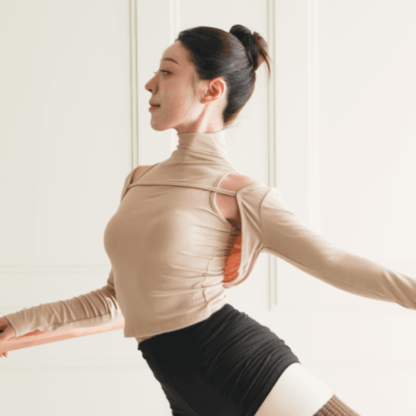 이이엘댄스 슈러그 + 하이넥 탑 세트