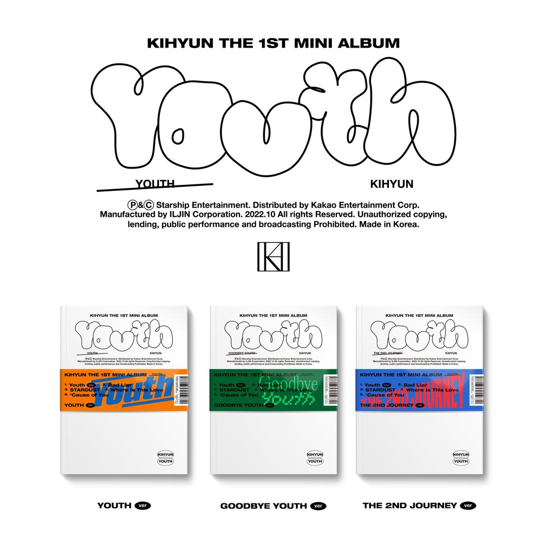 (VER SET) KIHYUN 1ST MINI ALBUM YOUTH