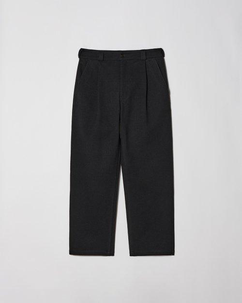 레귤러 테이퍼드 플란넬 팬츠 (블랙)