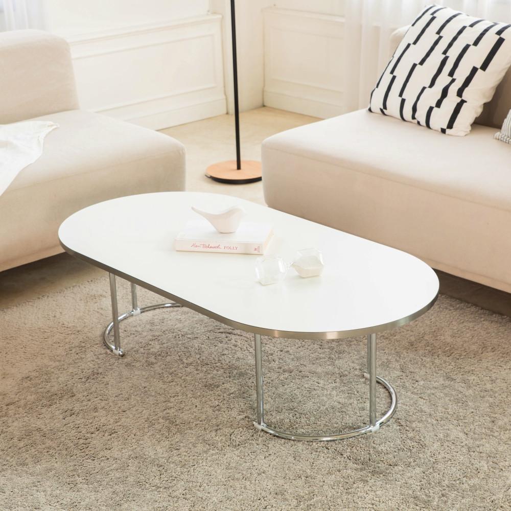 소나 타원형좌식테이블 낮은 식탁 거실테이블 1200