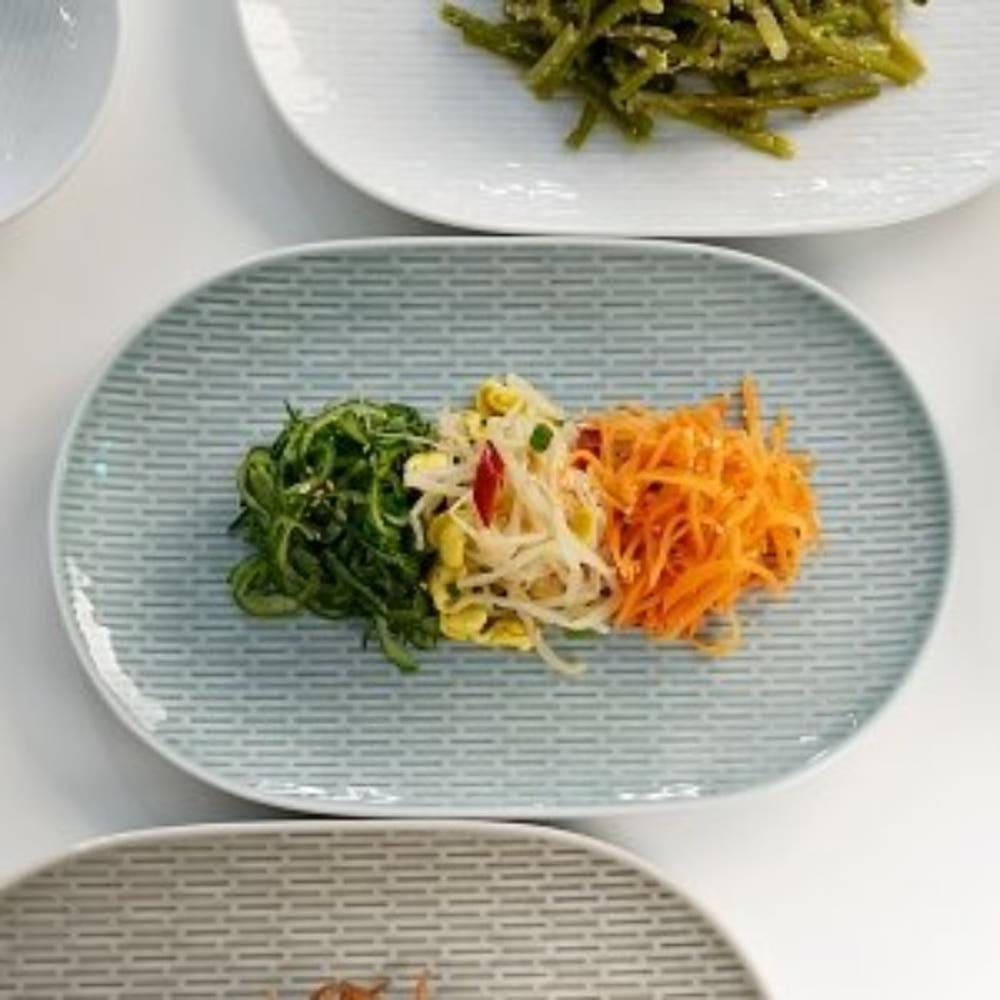 [바우셔] 스코프 타원 플레이트 23cm 바다