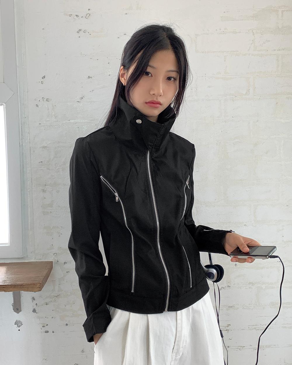 [단독/컬러추가/1천장 판매] 티넛 면 라이더 집업 자켓