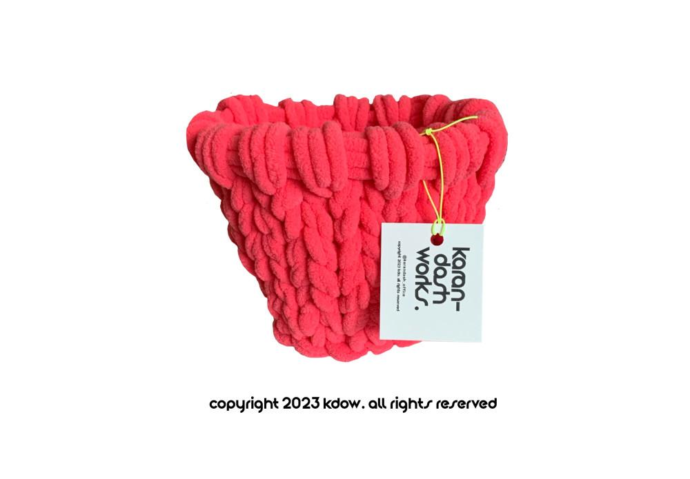 보송보송 바구니 Pluffy basket _Raspberry