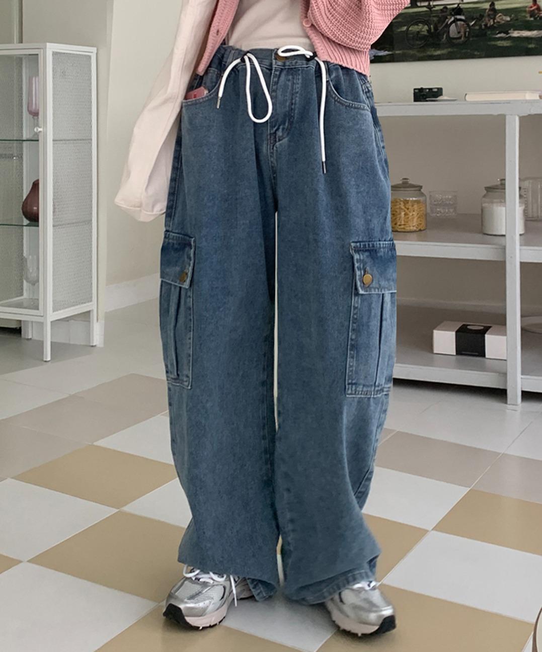 타츠 카고 데님팬츠