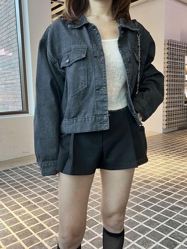 루즈핏 그레이 데님 청자켓 jk