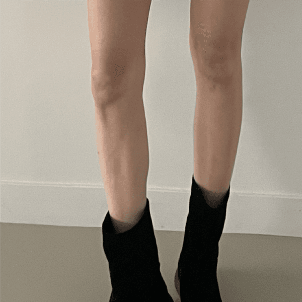 롤리 스웨이드 하프 부츠 (굽 3.5cm)