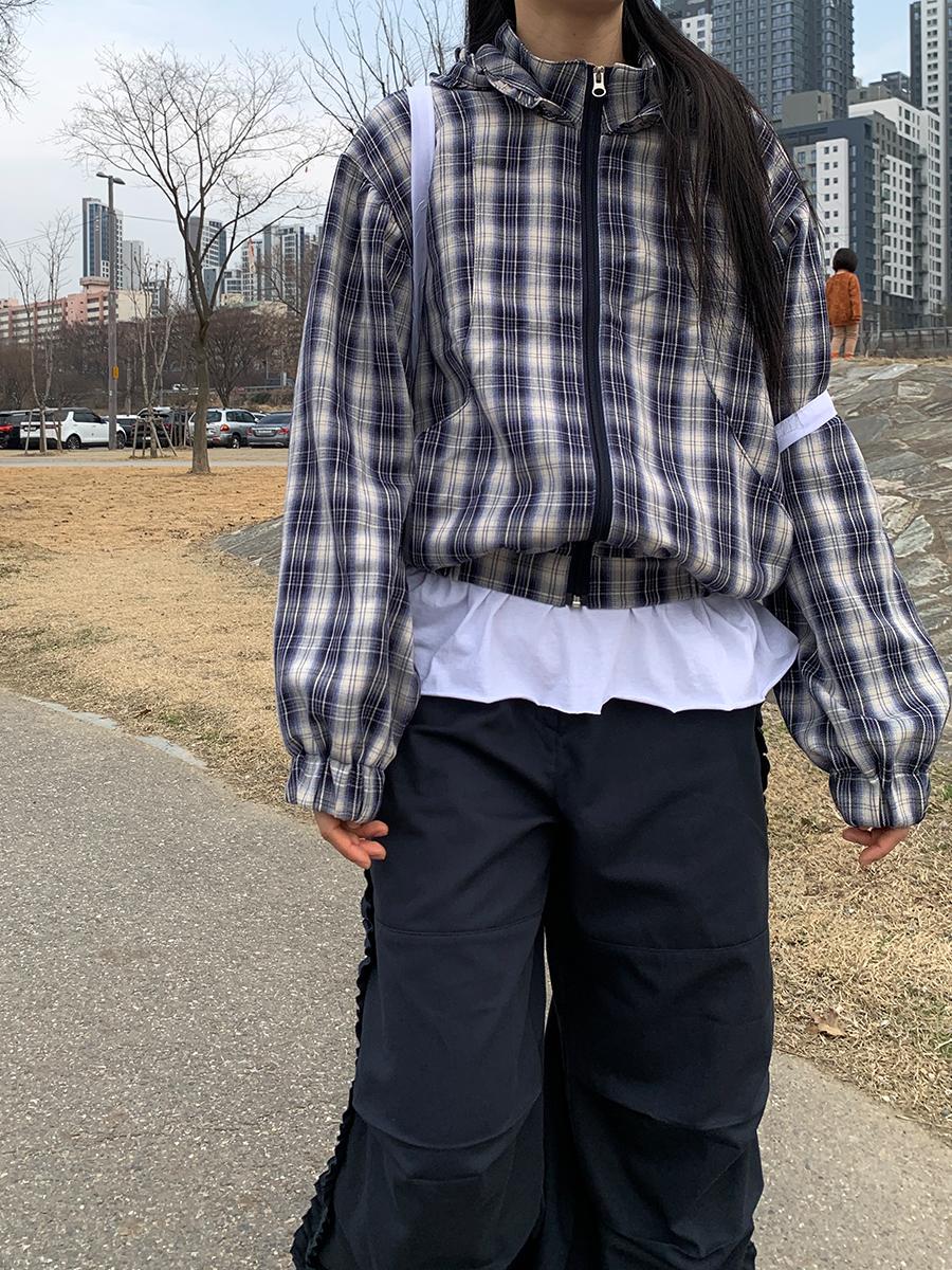 Check frill jumper (2color)