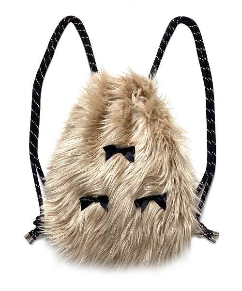 리본 짐색 [베이지 퍼]