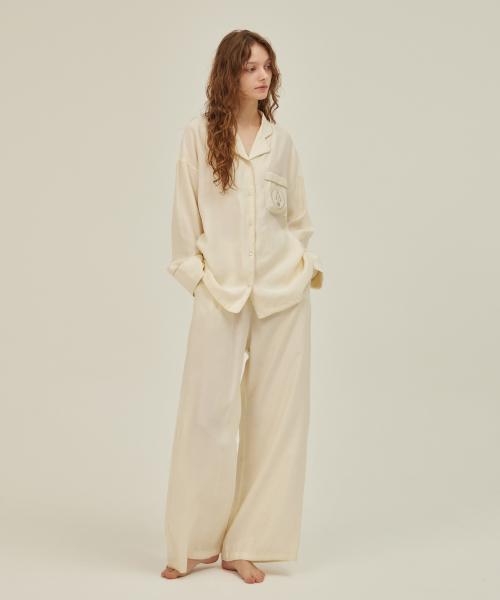 아템포(ATEMPO)  CLASSIC ROUND PAJAMA SET_ivory - 사이즈 & 후기 | 무신사