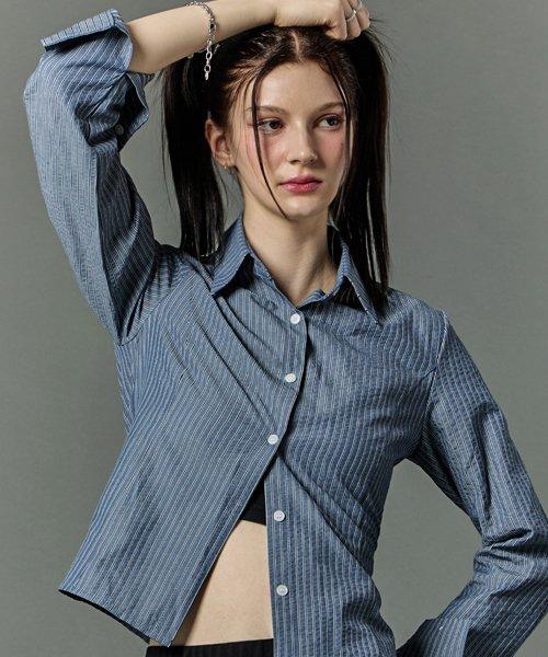 [CP] 시에라 스트라이프 클래식 베이직 셔츠 [BLUE]