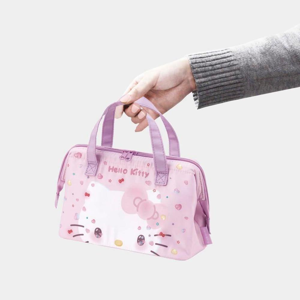 헬로키티 50주년 보온보냉 가방 피크닉 도시락 가방 가마구치 스타일