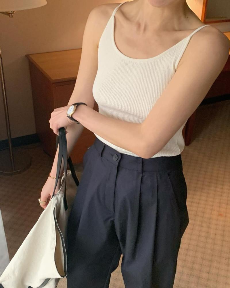 당일 스트라이프/br 브런치 리스 끈나시 슬리브리스 (4color)