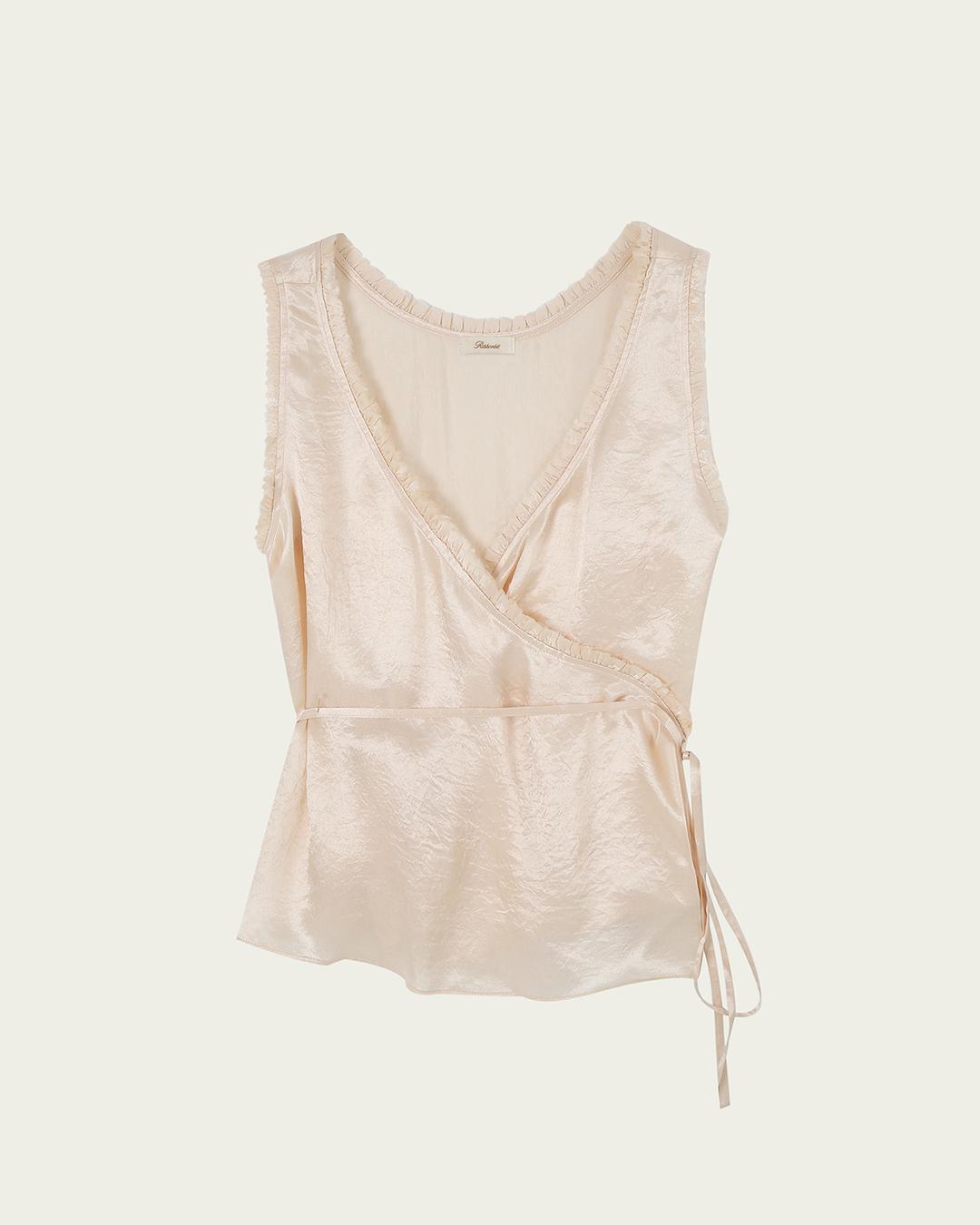 Tippy Shirring Blouse - Peach
