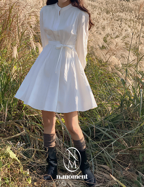 [도톰한원단/여리핏/프리미엄원단][n.moment]로에자가드플레어원피스 - 2color