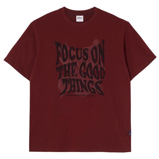 GEOMETRY LETTERING TEE_burgundy
