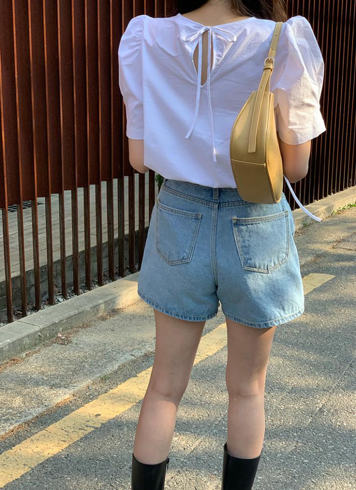 바니 크롭 블라우스(2color)