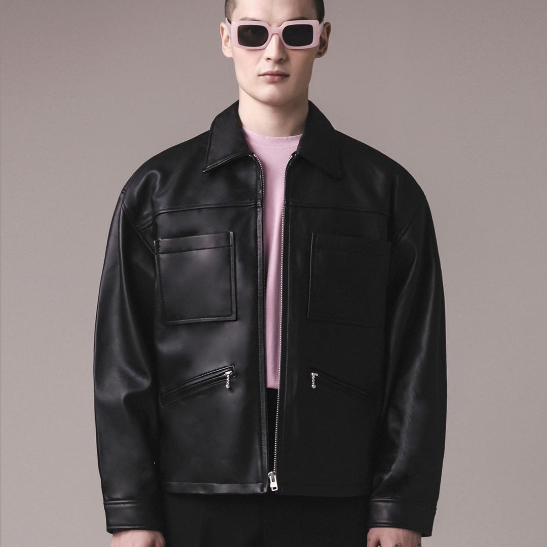 LAMBSKIN POCKET RIDER JACKET-man