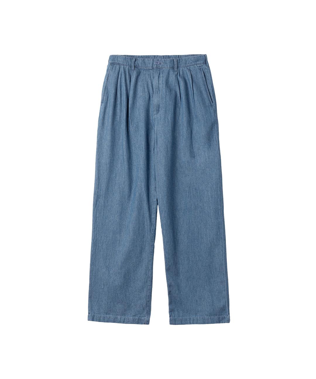 릴렉스드 코튼/햄프 밴딩 팬츠 (미디엄 블루)