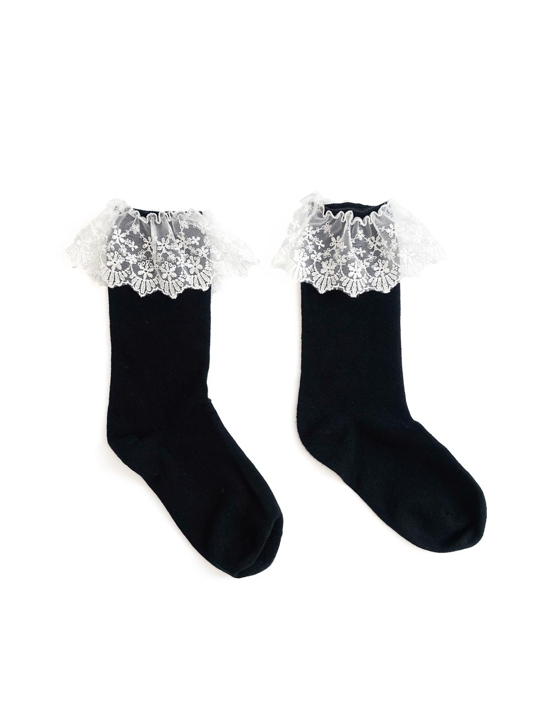 lace trimming short socks