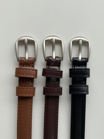 이런 상품 어때요? (1+1/무배)  태리 무광 실버 체인 기본 레더 가죽 벨트 3color