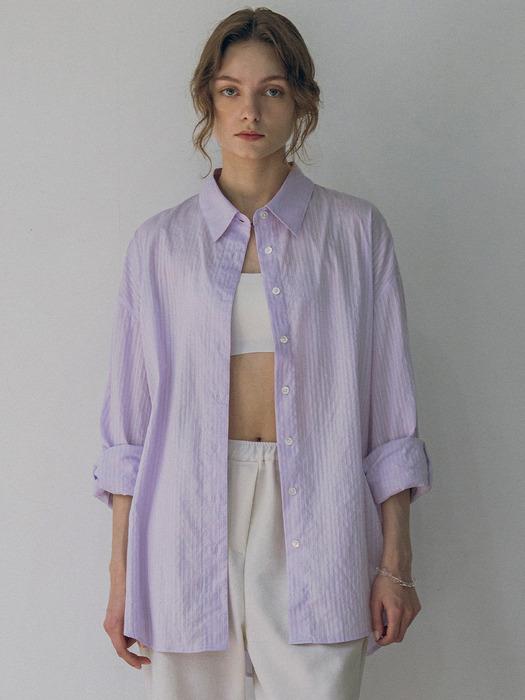 A3479 시스루 스트라이프 셔츠_Purple