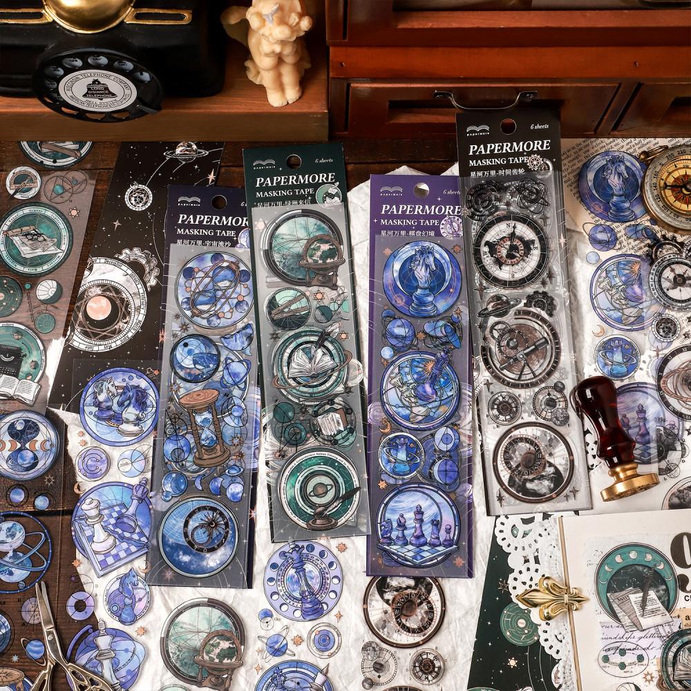 머나먼 은하 PET 빈티지 스티커 몽환 우주 다꾸 탑꾸스티커 폰꾸 폴꾸 톱니바퀴