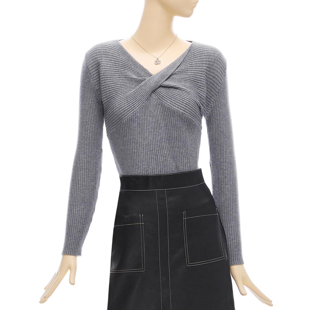 꼬임V넥슬림골지니트 PBBF3F3KT2091