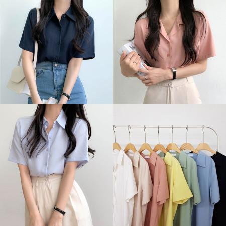 이런 상품 어때요? [당일발송 / 누적판매 40,000장 ] 구김적은 링클프리 반팔 블라우스 모음전