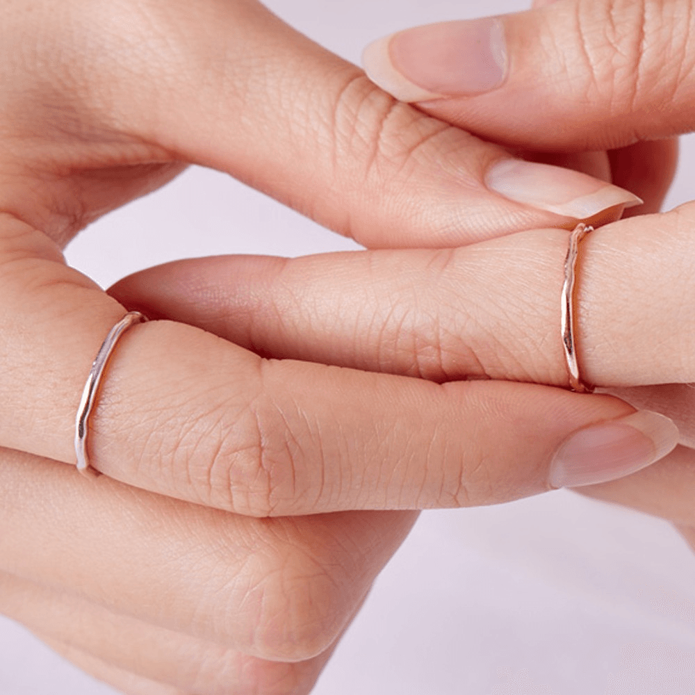 내추럴한 10K/14K실반지 엣지링B