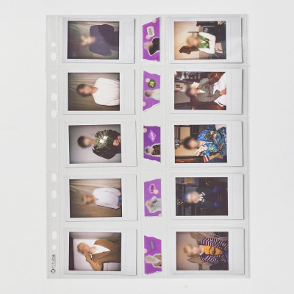 하이하바 10포켓(3.7x2.3) 바인더 속지 10매 (포토카드 포카 보관 앨범 리필내지)