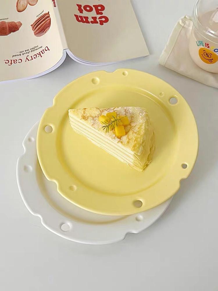 치즈 플레이팅접시 디저트접시 키치