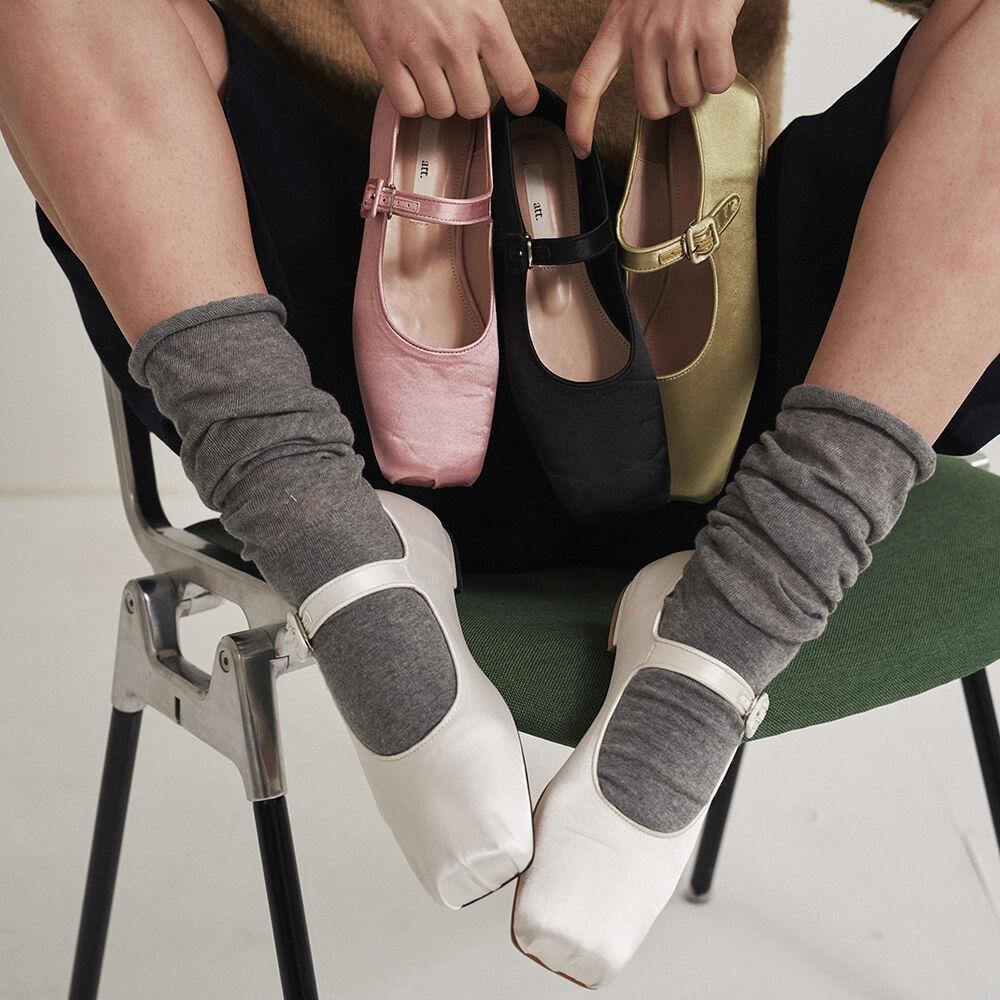 Satin Maryjane Flat (4colors)