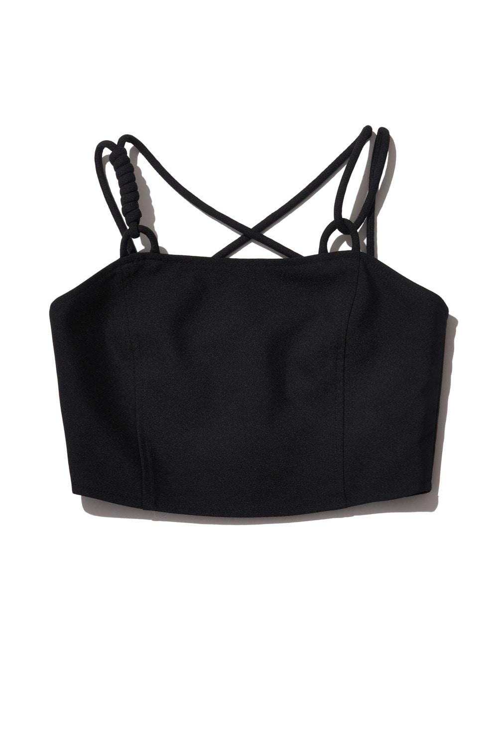 PROJECT MAGO_TAILORED STRAP TOP_BLACK
