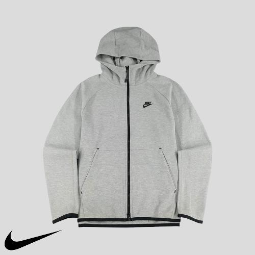 나이키 멜란지 그레이 블랙 퓨추라로고 투웨이 테크팩 테크플리스 후드집업  SIZE M