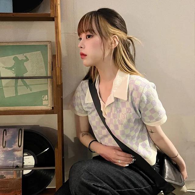 TERRY CROP PK SHIRTS (5COLORS)