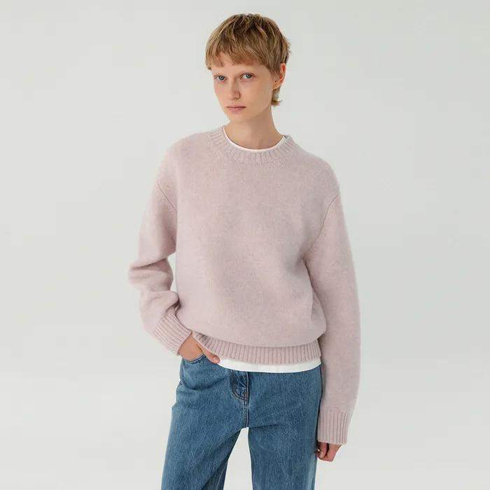 [2차 리오더] Winter Round-Neck Pull-Over_Light Pink