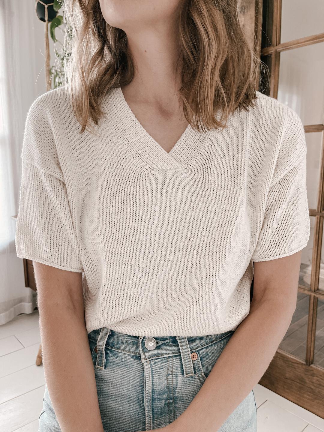 Moon Set Tee - Knitting Pattern — Ozetta