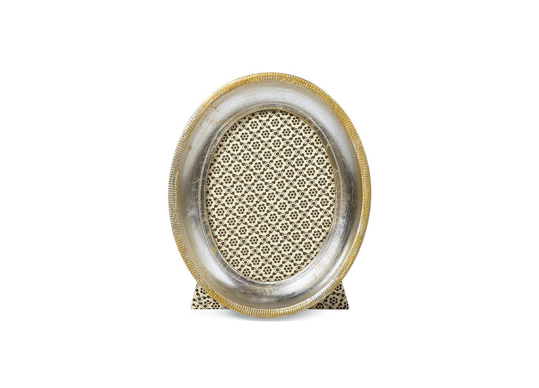 oval frame_silver