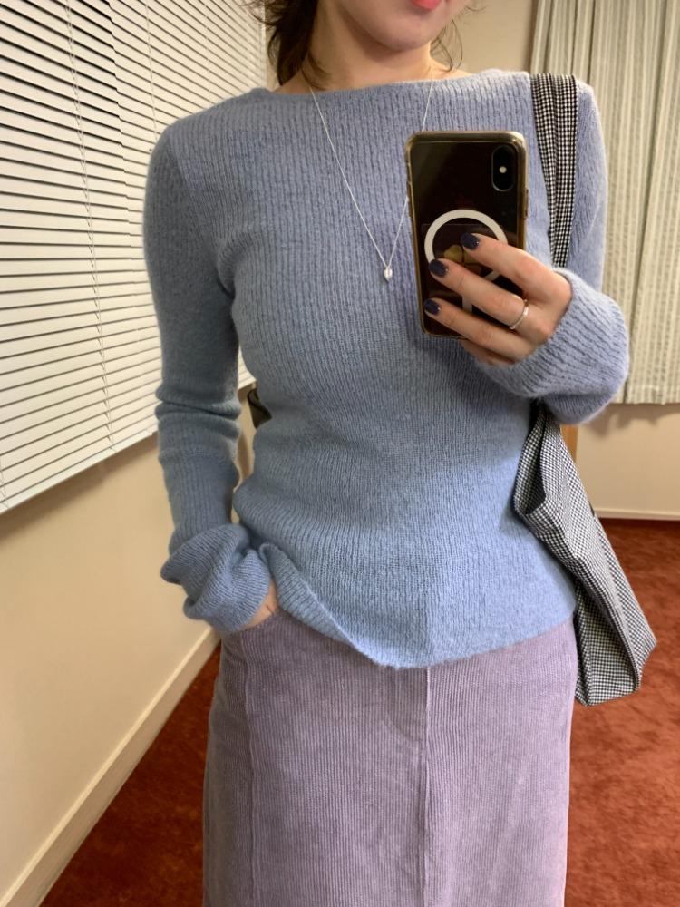 Eve boatneck knit(5COLOR)