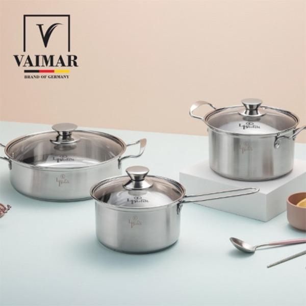 [무료배송] 코코 3종 스테인레스 냄비세트(18편+20양+26전)