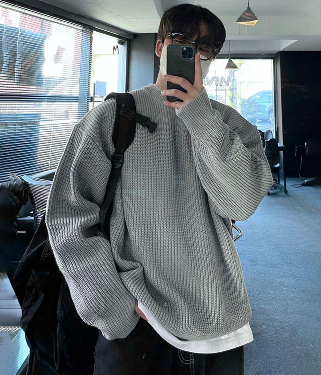 [주문폭주]클로 워머 라운드 니트