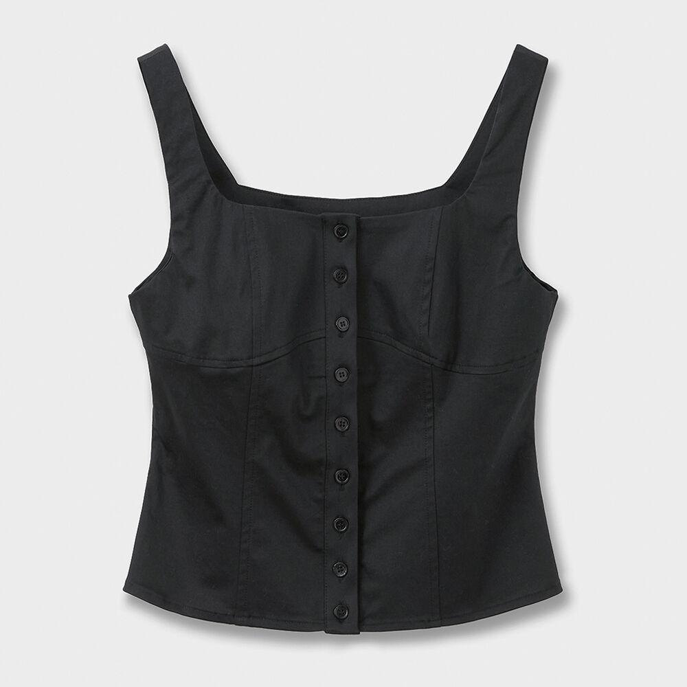 Black Silky Cotton Sleeveless