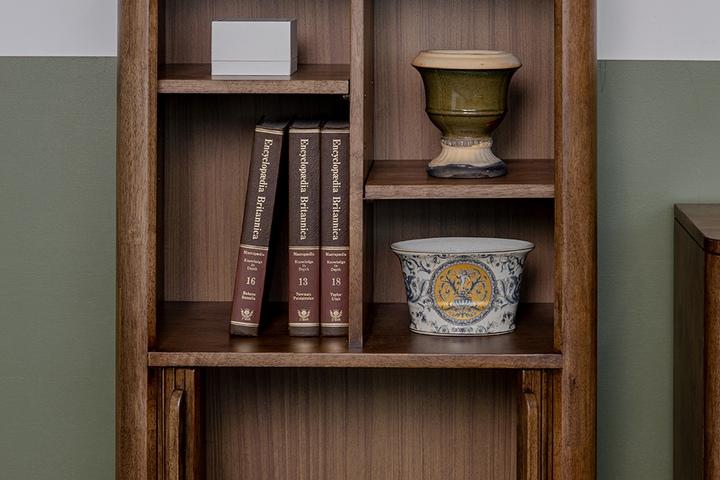 레오 A형 오픈장식장 원목 수납장 진열장 선반장 주방 거실 인테리어 높은 미닫이 다용도