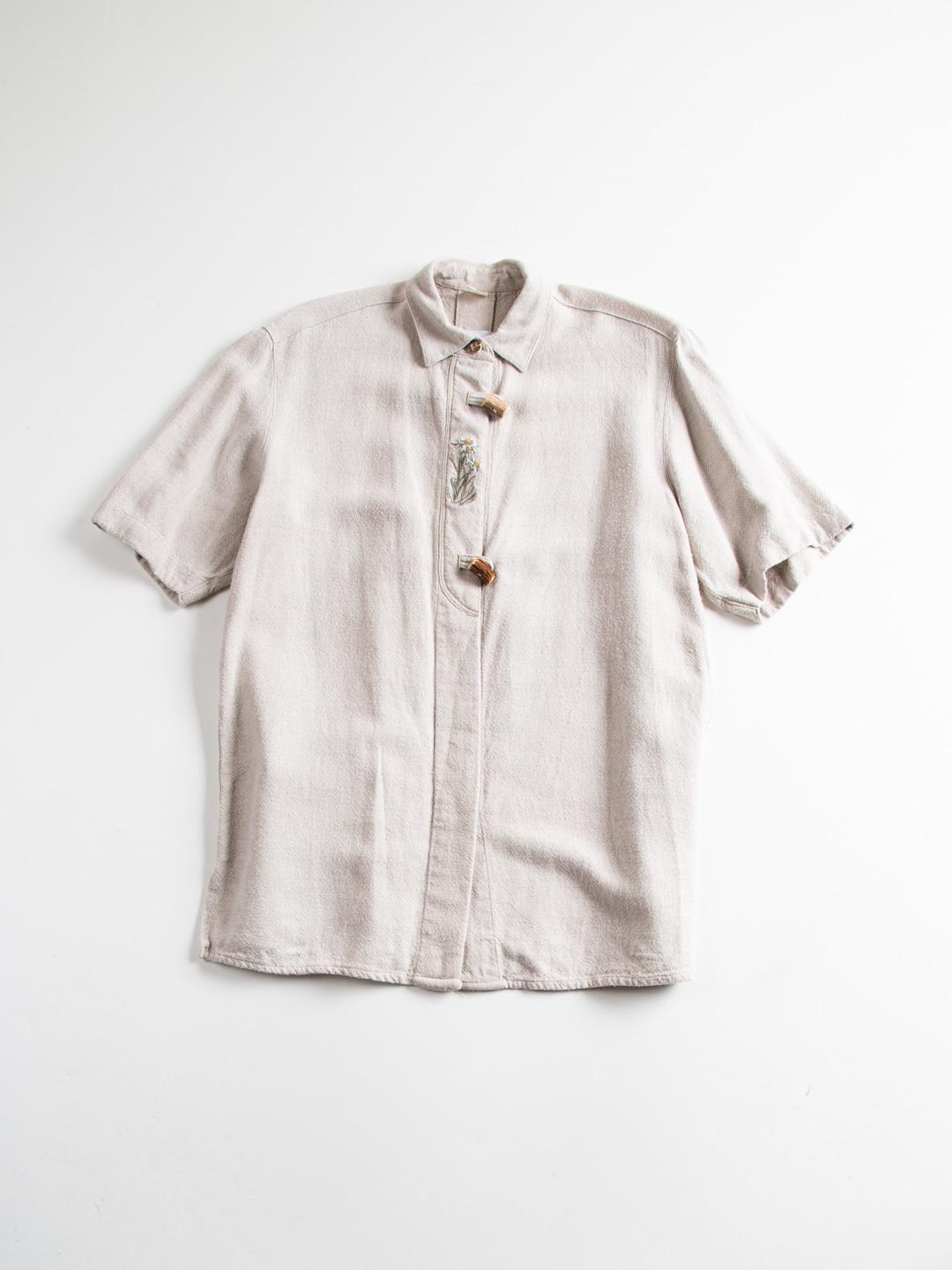 Embroidery Linen Western Shirt O3540