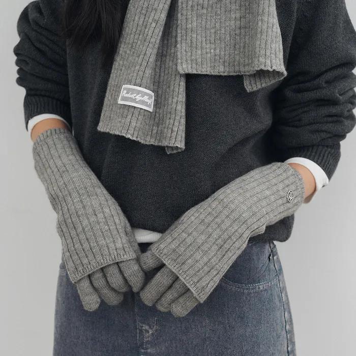 골지 텍스쳐 니트 레이어드 장갑 MDAC053_3 Colors