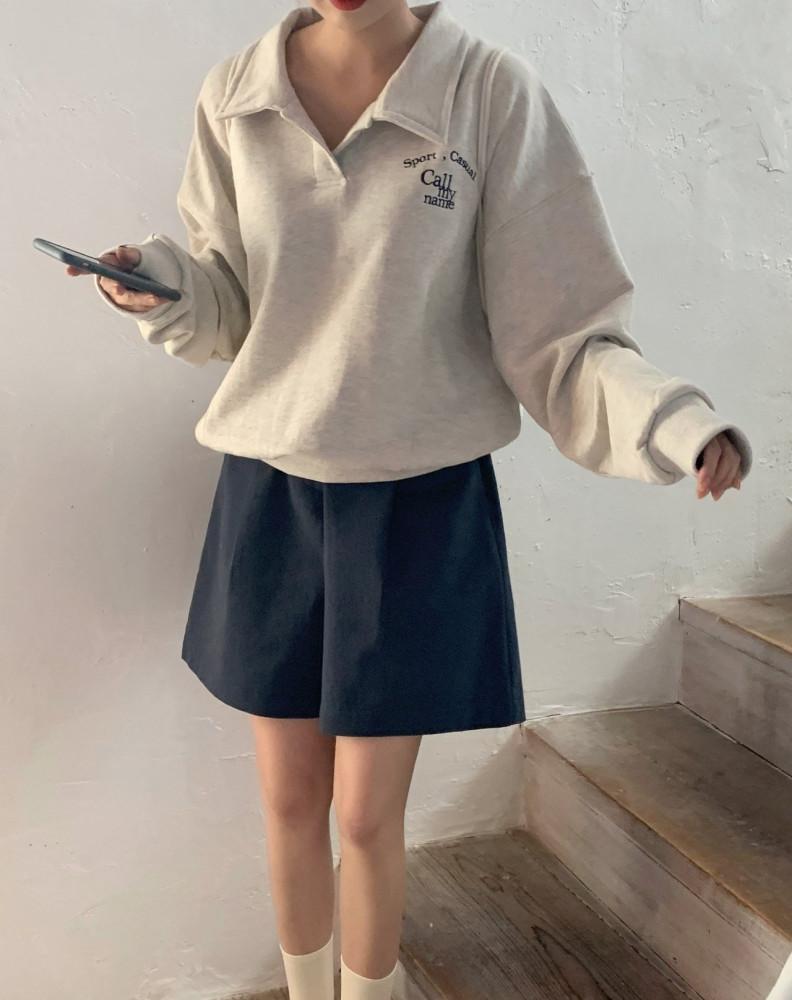 콜마 오버핏 카라 맨투맨(2color)