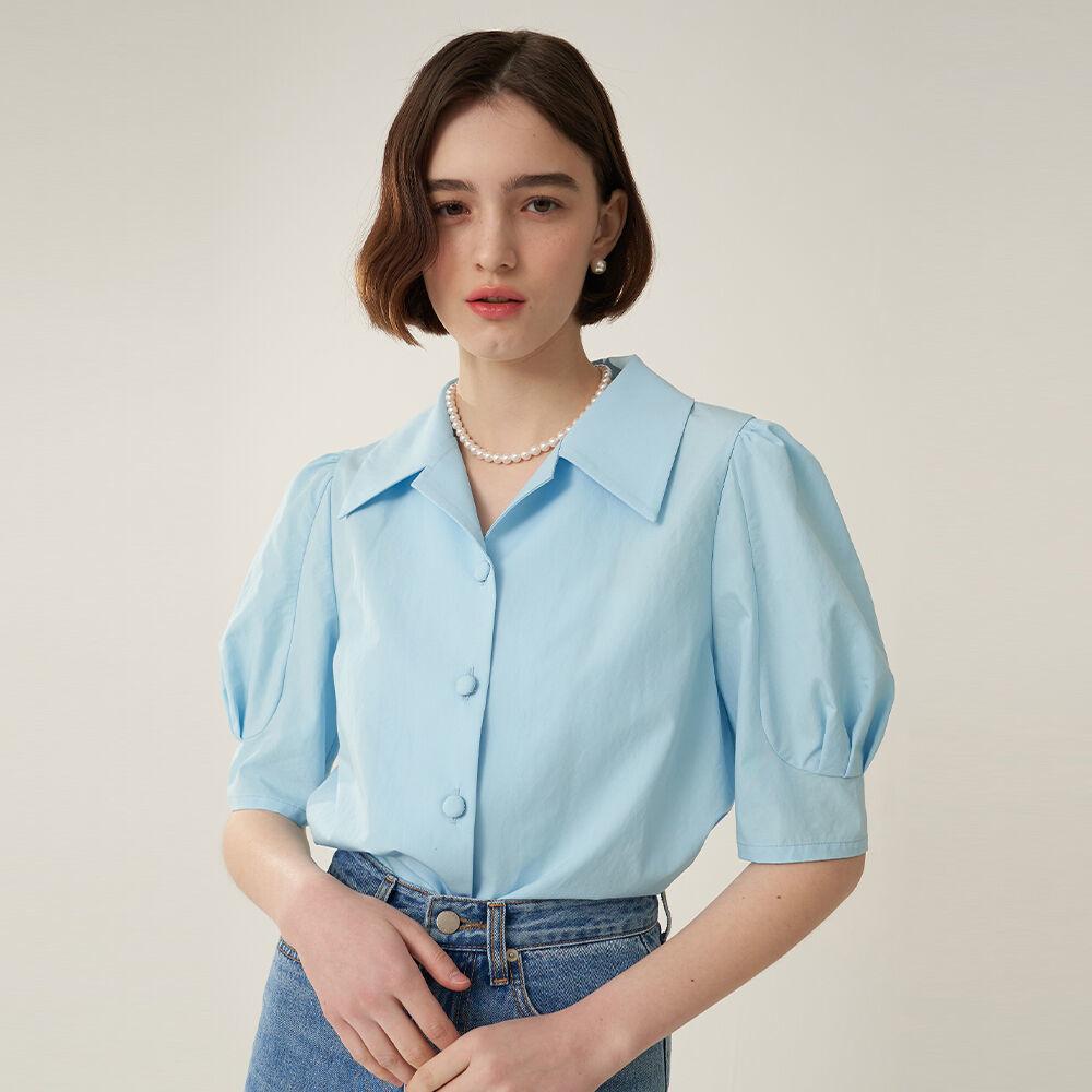 romantic open collar blouse SK