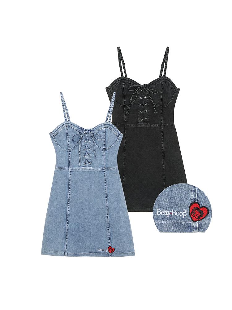 Bettyboop Denim Bustier Mini Dress (2 Colors)