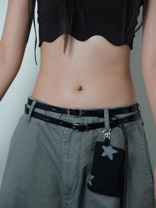 트윈 버클 벨트 Twin Buckle Belt (Black)