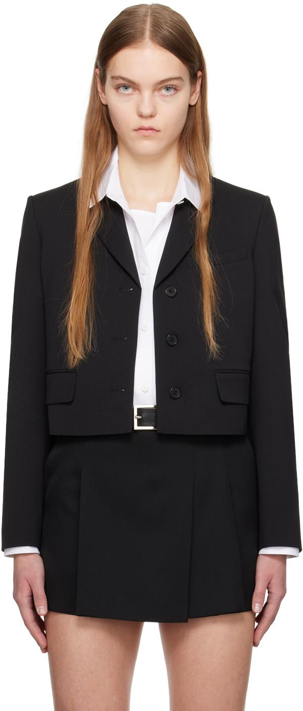 블랙 크롭 블레이저